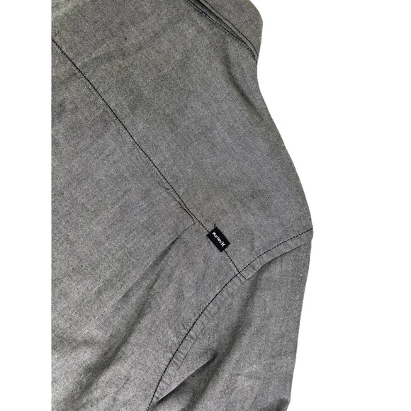 Hurley men's grey‎ button down casual distressed shirt sz XL - Picture 3 of 5